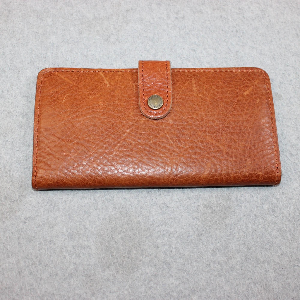 Portland Leather Goods Wallet Women One Size Brown Leather Checkbook Heritage